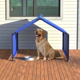 Dog Shade Shelter Outdoor Tent for Small Medium Dogs, Waterproof Sun Protection Pet House for Dogs, Small Animals and Livestock, Blue -Does not s (Option: default title)