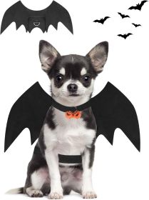 Halloween Dog Bat Wings Costume, Pet Halloween Cosplay Party Dress Up Costume for Small Dogs and Cats (size: small)