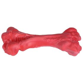 Dog Chew Toy Dog Teething Toy Dog Chew Bone with Beef Flavor Suitable for Aggressive Chewers Small Medium Large Dogs (Color: Red, size: large)